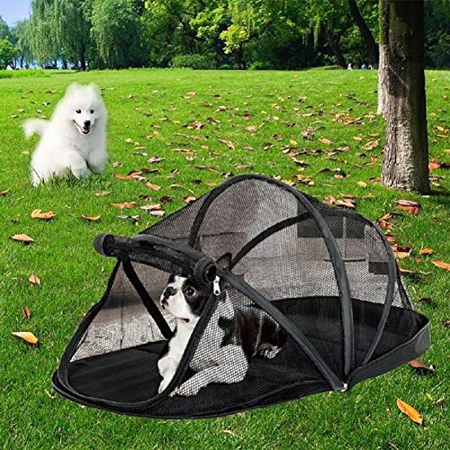 Ducomi Caseta para Perro, Portátil y Plegable de Interior para Perros de Pequeño Tamaño con Relleno Suave y Caliente - Transporte de Animales y Estancias Fuera de Casa, Puerta Frontal con Cremallera