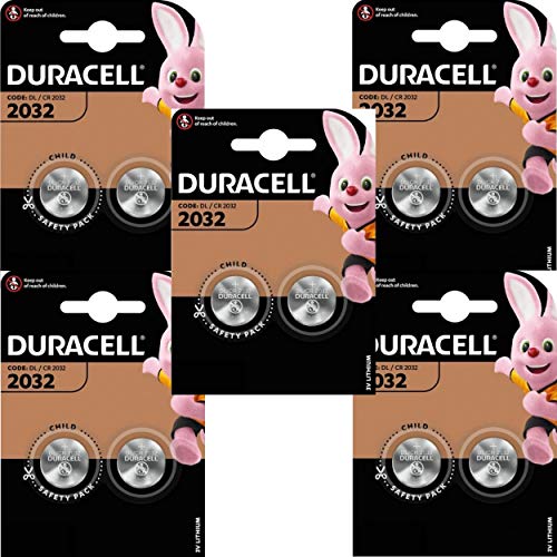 Duracell CR2032 - Pilas de botón de litio de 3 V, 5x2 unidades
