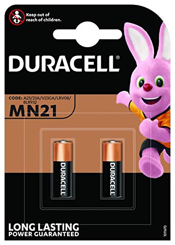 Duracell MN21 V23GA -Baterías DUMN21-2(Pack de 2, 12V, 50mAh) Duracell MN21 V23GA -Baterías DUMN21-2(Pack de 2, 12V, 50mAh)