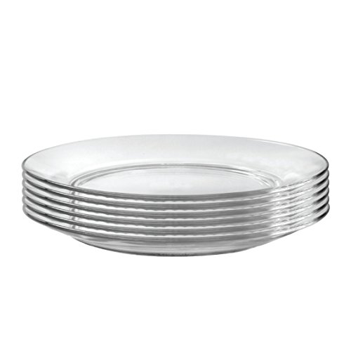 Duralex Made in France LYS - Plato hondo transparente de 22,8 cm, juego de 6 Duralex Made in France LYS - Plato hondo transparente de 22,8 cm, juego de 6