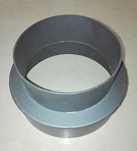 Duratherm Reductor de chimenea para estufa Reducción de diámetro de 150 mm a 130 mm 1,8 mm de grosor acero gris mate