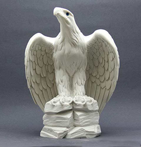 Eagle Bird of Prey - Escultura de mármol fundido griego hecha a mano en Grecia 10,6