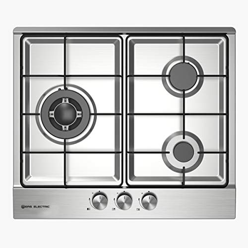 EAS ELECTRIC SMART TECHNOLOGY - Encimera de Gas 60 cm 3 fuegos - EMH363GBNX EAS ELECTRIC SMART TECHNOLOGY - Encimera de Gas 60 cm 3 fuegos - EMH363GBNX