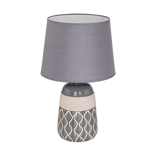 EGLO 97776 - Lámpara de mesa de la serie BELLARIVA 2 de cerámica en color gris y beige