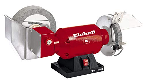 Einhell TC-WD 150/200 - Esmeriladora seco-húmedo, con disco abrasivo/de lijado, 250 W, 230 V, color rojo