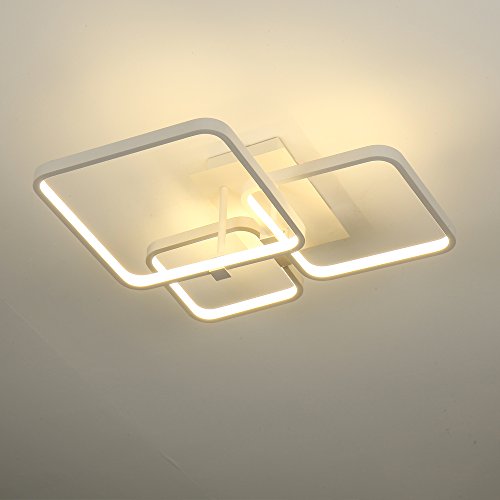 ELINKUME Lámpara LED de Techo 52W Plafón para Dormitorio Lámparas de Salón Techo para Sala