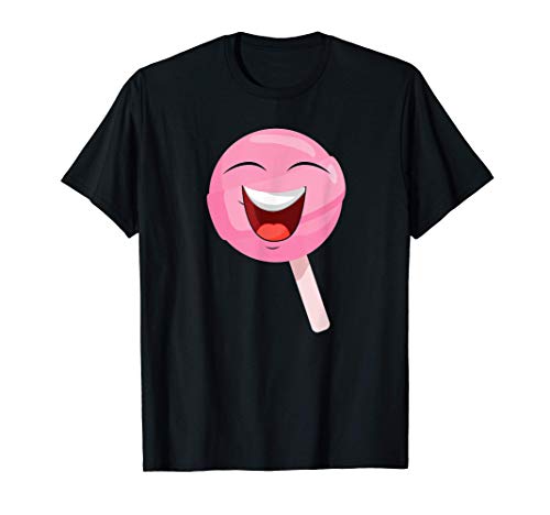 Emoticono de cara feliz de piruleta sonriendo Camiseta