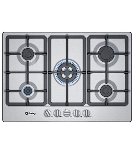 ENCIMERA GAS 3ETX576HB 75CM 5F WOK INOX BALAY ENCIMERA GAS 3ETX576HB 75CM 5F WOK INOX BALAY