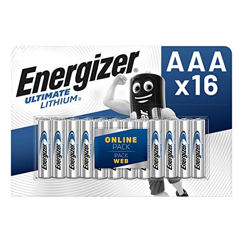 Energizer Ultimate Pila AAA de Litio, Paquete de 16 Unidades