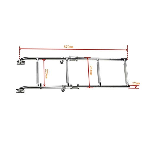 Escalera De Piscina con 4 Peldaños, Escalera Plegable De Acero Inoxidable, Escalera De Barco De Muelle Marino con Almohadillas De Goma Antideslizantes En Los Peldaños Escalera De Piscina con 4 Peldaños, Escalera Plegable De Acero Inoxidable, Escalera De Barco De Muelle Marino con Almohadillas De Goma Antideslizantes En Los Peldaños