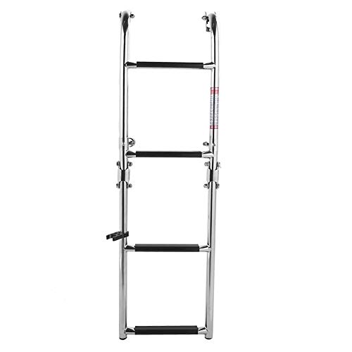 Escalera para barco, acero inoxidable Escalera plegable de 4 peldaños Escalera telescópica extensible para barco Pontón para yate marino/piscina Escalera para barco, acero inoxidable Escalera plegable de 4 peldaños Escalera telescópica extensible para barco Pontón para yate marino/piscina