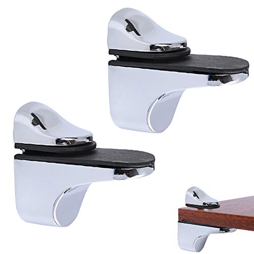 Escuadras Abrazaderade Madera/Soporte Estante Cristal Ajustable Metal Sólido Pared Montaje/ 2 Piezas Escuadras Abrazaderade Madera/Soporte Estante Cristal Ajustable Metal Sólido Pared Montaje/ 2 Piezas