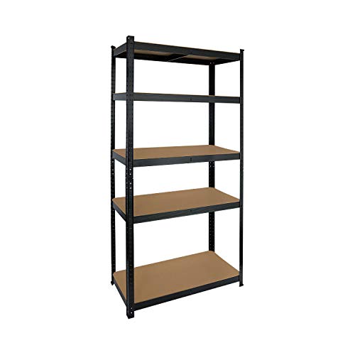 Estantería Modular Negra con 5 Baldas Ajustables | GH91 | Estantería Uso Profesional o Doméstico | Dimensiones 180x90x40cm | Aguanta hasta 875 Kg | Garantía 2 Años Estantería Modular Negra con 5 Baldas Ajustables | GH91 | Estantería Uso Profesional o Doméstico | Dimensiones 180x90x40cm | Aguanta hasta 875 Kg | Garantía 2 Años