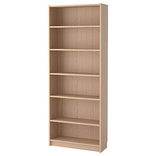 Estanterías ajustables de alta calidad chapado en madera de roble 80 x 28 x 202 cm, BILLY estantería para libros