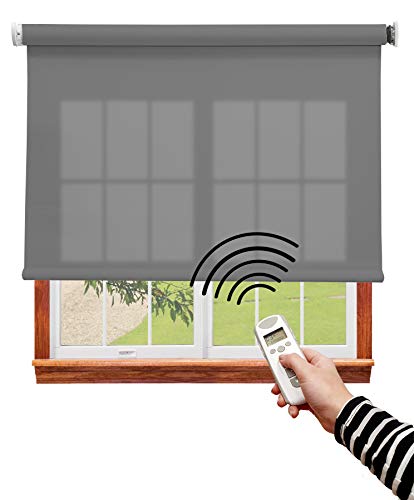 Estor Enrollable Translucido, Estores Motorizados A Medida. Pack con Mando Y Motor. Color Gris Oscurecedor. Estores Enrollable Motor, Stores enrollables, Estores para Ventanas y Puertas Estor Enrollable Translucido, Estores Motorizados A Medida. Pack con Mando Y Motor. Color Gris Oscurecedor. Estores Enrollable Motor, Stores enrollables, Estores para Ventanas y Puertas