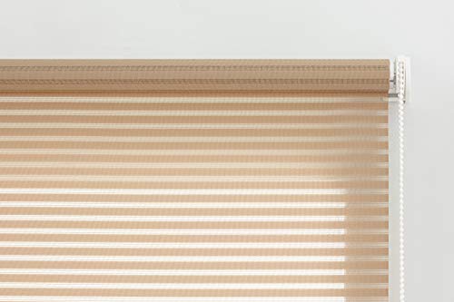 Estoralis Roma Estor Enrollable translucido Liso, Poliester, Beige, 130 x 190 cm
