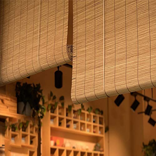 Estores Enrollables Cortinas Enrollables de Bambú, Cortina Opaca para Interiores de Estilo Japonés para Gazebo de Porche Amplio al Aire Libre, 65/85/105/125/135 Cm (Size : 135x260cm/53.1x102.4in)