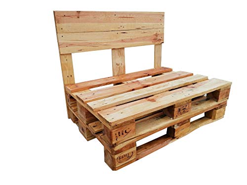 Estructura de Sofá de Palets color Madera Natural con Respaldo para Interior & Exterior para Patio, Jardín, Balcon, Terraza Estructura de Sofá de Palets color Madera Natural con Respaldo para Interior & Exterior para Patio, Jardín, Balcon, Terraza