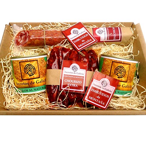 Estuche gourmet Chorizo Extra, Salchichón de Montaña y Grelos al Natural