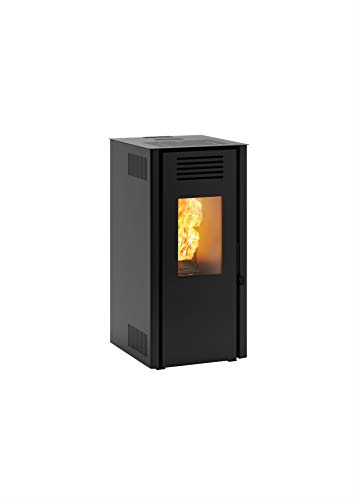 ESTUFA DE PELLET DE 7 KW LACUNZA MODELO DURBAN (NEGRO)