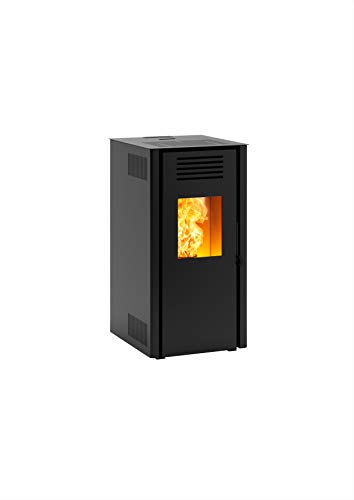 ESTUFA DE PELLET DE 7 KW LACUNZA MODELO DURBAN (NEGRO)