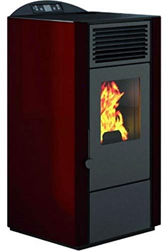 Eva Calor – Estufa de pellets Lory. Potencia térmica 9 kW. Color rojo Eva Calor – Estufa de pellets Lory. Potencia térmica 9 kW. Color rojo