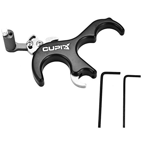 Ever 3 Dedos Aluminio Metal Ayudas de liberación de Tiro con Arco Ayudas de liberación del Pulgar Empuñadura Disparador del calibrador del Pulgar para ar(Negro) Ever 3 Dedos Aluminio Metal Ayudas de liberación de Tiro con Arco Ayudas de liberación del Pulgar Empuñadura Disparador del calibrador del Pulgar para ar(Negro)
