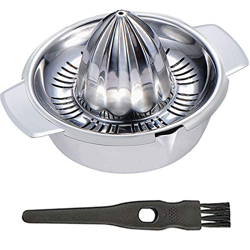 Exprimidor Manual de Acero Inoxidable 304 con Recipiente de 300ML, Ø 12,5 cm, Citrus Juicer de Mano Portátil para Naranja Limón Lima Cítricos Pomelo, Apto para Lavavajillas Exprimidor Manual de Acero Inoxidable 304 con Recipiente de 300ML, Ø 12,5 cm, Citrus Juicer de Mano Portátil para Naranja Limón Lima Cítricos Pomelo, Apto para Lavavajillas