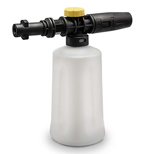 Fai Top 750ML Lanza de Espuma de Nieve Lanza de cañón Jabón Presión de Lavado de Espuma de Coche Pulverizador Ajustable Boquilla de Botella de Chorro para Karcher K2 K3 K4 K5 K6 K7 Fai Top 750ML Lanza de Espuma de Nieve Lanza de cañón Jabón Presión de Lavado de Espuma de Coche Pulverizador Ajustable Boquilla de Botella de Chorro para Karcher K2 K3 K4 K5 K6 K7