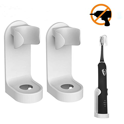 Fallcon (2PACK) Portacepillos de Dientes Soporte Cepillo Dientes Pared Electrico Adhesivo Soporte para Cepillo Eléctrico Pegado en la Pared Organizador de Baño