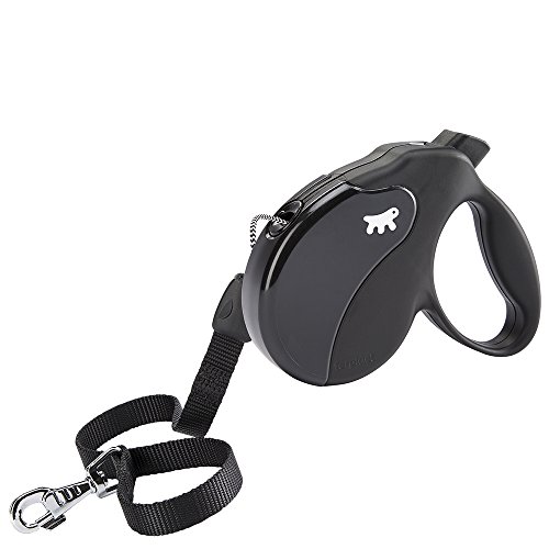 Ferplast - Correa retráctil para Perros Amigo Cord Long, Cordón Enrollable, 7 m, máx. 20 kg, Negro Ferplast - Correa retráctil para Perros Amigo Cord Long, Cordón Enrollable, 7 m, máx. 20 kg, Negro
