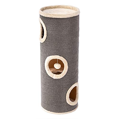 Ferplast Rascador cilíndrico para Gatos Grandes PA 4048 con caseta y Juego, sisal y Piel ecológica – L Ferplast Rascador cilíndrico para Gatos Grandes PA 4048 con caseta y Juego, sisal y Piel ecológica – L