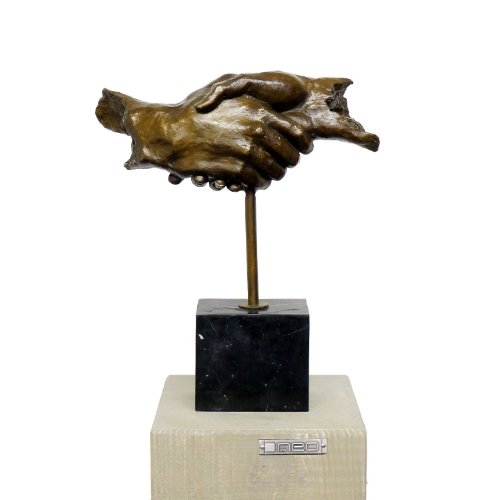 Figura moderna de bronce – Amistad – Homenaje a Salvador Dali – firmada – Arte moderno – Comprar esculturas