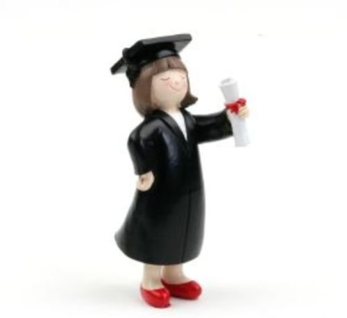 Figura Pastel graduación Chica 16,5cm Figura Pastel graduación Chica 16,5cm