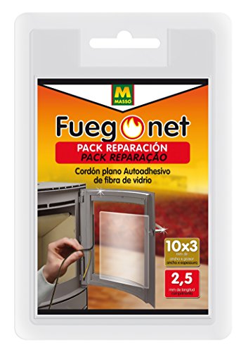 FUEGO NET Fuegonet 231331 Cordón Plano Auto Adhesivo, Negro, 10.5x3x16 cm