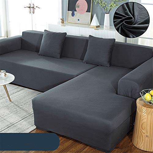 Funda De Sofá De Poliéster De Color Sólido Simple, Funda De Chaise Longue Universal En Forma De L con Cuatro Estaciones Todo Incluido Funda De Sofá De Poliéster De Color Sólido Simple, Funda De Chaise Longue Universal En Forma De L con Cuatro Estaciones Todo Incluido