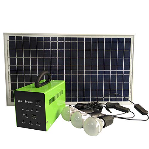 GAOword Sistema Pequeño De Generación De Energía De Iluminación Solar Doméstica Sistema De Iluminación Solar De Alta Potencia De 30 W con Pequeños Electrodomésticos