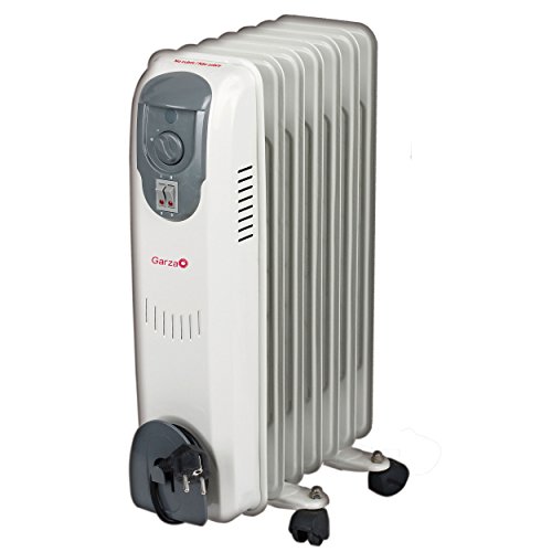 Garza Sahara - Radiador de aceite con ruedas de 7 elementos, potencia 1500W Garza Sahara - Radiador de aceite con ruedas de 7 elementos, potencia 1500W