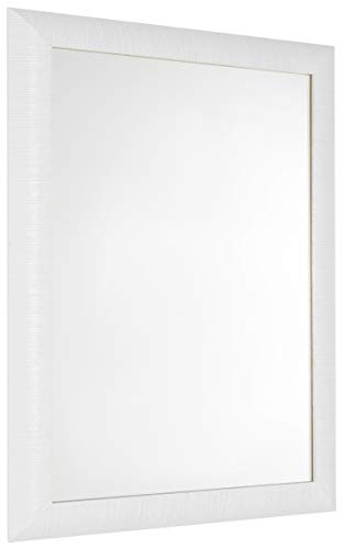 GaviaStore Espejo de Pared Moderno - Elise - 70x50 cm - Muebles para el hogar Arte decoración Sala de Estar Sala Moderna Dormitorio baño Cocina Entrada Wall (Blanco)