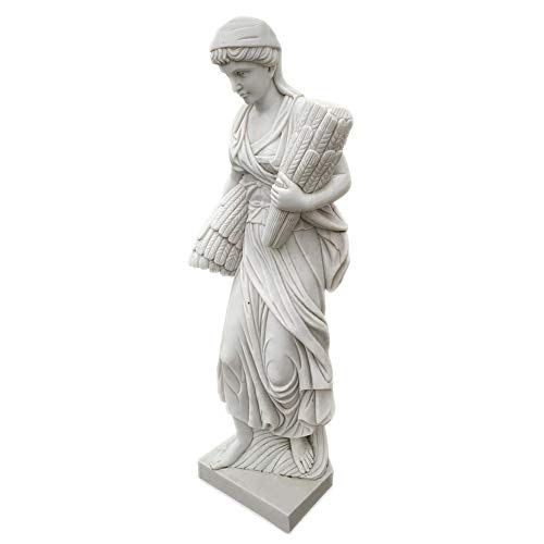 Grande estatua clásica de exterior de verano de mármol Carrara Italian Classic Marble Esculpture Summer H.160 cm