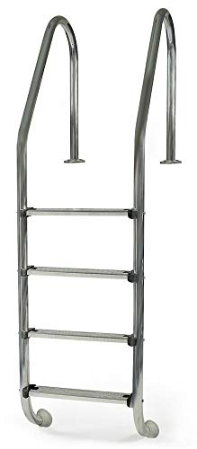 Gre 40272 - Escalera Standard de Acero Inoxidable para Piscina Enterrada, 183 cm