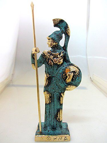 Griego antiguo Bronce Museo réplica de Estatua de Athena olímpico Panteón diosa de la sabiduría con lanza y escudo (238) Griego antiguo Bronce Museo réplica de Estatua de Athena olímpico Panteón diosa de la sabiduría con lanza y escudo (238)