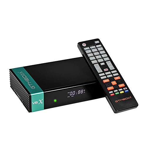 GTMEDIA V8X DVB-S/S2/S2X Decodificador Satelite Digital Full HD con Wi-Fi Incorporado / Ethernet / SCART ,Soporte CC CAM, Youtube, IPTV,Ranura para Tarjeta CA ,PowerVu,Biss Key(V8 Nova Mejorada) GTMEDIA V8X DVB-S/S2/S2X Decodificador Satelite Digital Full HD con Wi-Fi Incorporado / Ethernet / SCART ,Soporte CC CAM, Youtube, IPTV,Ranura para Tarjeta CA ,PowerVu,Biss Key(V8 Nova Mejorada)