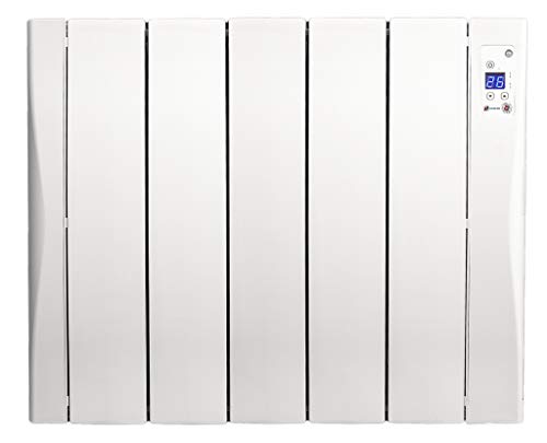 Haverland WI5 - Emisor térmico Autoprogramable | 800W | Fundición de Aluminio de Alta Inercia | Opción conectable WIFI (*) | Uso Ideal +6h/día | +/- 7-12 m² | Blanco
