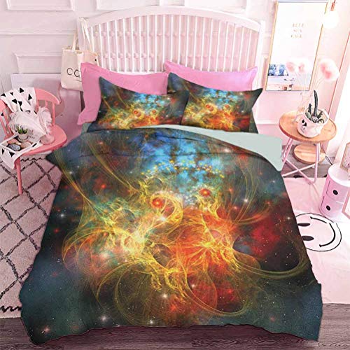 Hiiiman Juego de edredón acolchado Princesa Nebulosa Gas Expanse Espacio Exterior Universo Matters en zona astral (3 piezas, tamaño king) incluye 2 fundas de almohada Hiiiman Juego de edredón acolchado Princesa Nebulosa Gas Expanse Espacio Exterior Universo Matters en zona astral (3 piezas, tamaño king) incluye 2 fundas de almohada