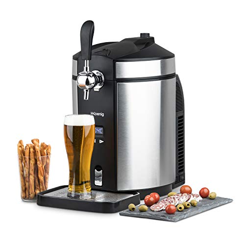 H.Koenig BW1880 Tirador de Cerveza Compatible, 65 W, 5 kg, Acero Inoxidable, Negro/Gris