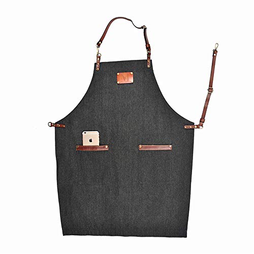 HLDUYIN Delantal Babero Ajustable Unisex con 2 Bolsillos Cocina Cocina Chef Mujeres Hombres Delantales para Cocina casera, Restaurante, cafetería HLDUYIN Delantal Babero Ajustable Unisex con 2 Bolsillos Cocina Cocina Chef Mujeres Hombres Delantales para Cocina casera, Restaurante, cafetería