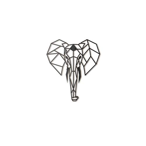 Hoagard Elephant Metal Wall Art - Decoración geométrica para Pared - Elefante - Metal - 45 x 52 cm Hoagard Elephant Metal Wall Art - Decoración geométrica para Pared - Elefante - Metal - 45 x 52 cm