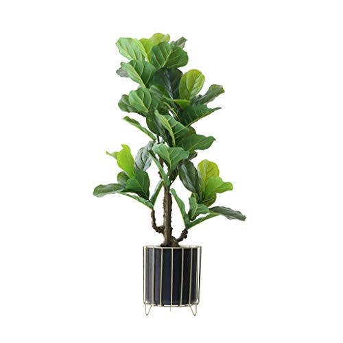 Hogar Planta Artificial Nordic Grande Árbol Artificial Ficus Lyrata Plantas Verdes Hojas en Maceta Faux PE Falso árbol for la decoración del hogar árboles Artificiales (Color : B)