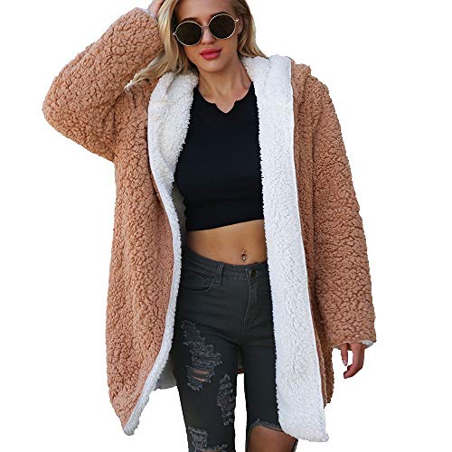 HoSayLike Abrigo De Lana Artificial CáLido para Mujer Chaqueta Dicroica Parka De Invierno Ropa De Abrigo Abrigo De Dos Lados En Color Liso Negro,Rosa,MarróN,Morado HoSayLike Abrigo De Lana Artificial CáLido para Mujer Chaqueta Dicroica Parka De Invierno Ropa De Abrigo Abrigo De Dos Lados En Color Liso Negro,Rosa,MarróN,Morado
